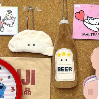Mini Cute Pendant Key Ring Portable Plush Dumpling Shape Soft Stuffed Keyrings Bag Decorations