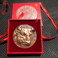 2009上幣牛年 大銅章 生肖系列大號牛銅章紀念幣紀念章雙面雕刻
