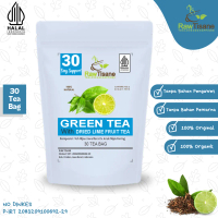 RAW TISANE Green Tea With Lime Fruit Tea : Teh Hijau & Jeruk Nipis Isi 30 Tea Bag