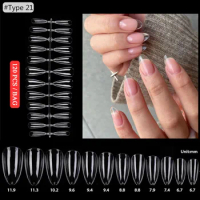 120pcs XXS Super Short Almond Full Cover Sculpted Soft Gel Nail Tips Press on Fake Nails Tailor-made for Short Small Nail Beds