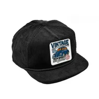 ROPEHAT topi visor pendek CORDUROY BORDIR VINTAGE Anak Laki Perempuan Skena bisa COD Fashion hitam