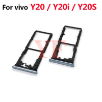 Original SIM Card Tray For Vivo Y20 / Y20i / Y20S / Y12s / Y12a SIM Card Tray Slot Holder Adapter Socket Repair Parts