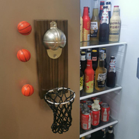 網紅籃球壁掛式啤酒起子軟磁鐵冰箱貼開瓶器灌籃高手啟瓶器瓶起子 交換禮物全館免運