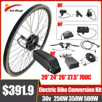 36V Electric Bike Conversion Kit 13AH Lithium Battery LCD/LED Display Brushless Geared Motor E Bike Conversion Kit for DIY