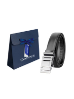 เข็มขัดหนังแท้ผู้ชาย DAPPER Ratchet Belt with Automatic Buckle สีดำ