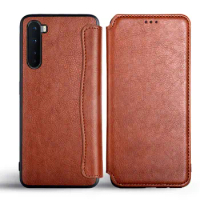 Phone Case For Oneplus Nord funda Business High End Pu Leather No Magnet Card Slot Flip Cover For Oneplus Nord Case coque