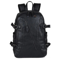 Faux-leather Fashion Backpack Men's Backpack School Backpack Travel Backpack bag bookbag school bag Black Brown