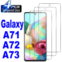 2/4Pcs Tempered Glass For Samsung Galaxy A71 A72 A73 Screen Protector Glass Film