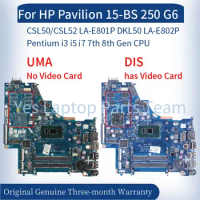 LA-E801P LA-E802P For HP Pavilion 15-BS 250 G6 Laptop Mainboard Pentium i3 i5 i7 7th 8th Gen UMA/DIS DDR4 Notebook Motherboard