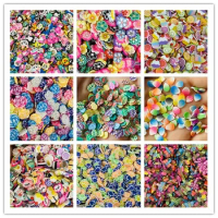 100g/lot Polymer Hot Clay Sprinkles Colorful Anmals cake flowers Candy Sprinkles for Crafts DIY filling Slices Slimes Material