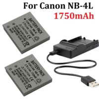 NB-4L NB 4L NB4L Battery 1750mah for Canon IXUS 30 40 50 55 60 65 80 100 I20 110 115 120 130 IS 117 220 225 230 255 Batteries
