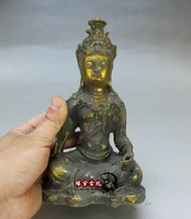 古玩收藏 純銅鎏金佛像釋迦牟尼如來佛祖 供奉佛像擺件 釋迦摩尼1入