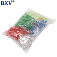 500Pcs/lot 5MM LED Diode Kit Mixed Color Red Green Yellow Blue White 5value*100pcs