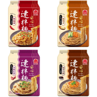 【義美】安心速拌麵12入組(麻油爆薑/椒麻辣/麻醬香/香酥紅蔥)