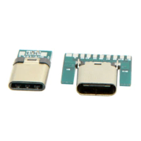 CY 1 set DIY 24pin USB 3.1 Type C Male &amp; Female Plug &amp; Socket Connector SMT type with PC Board