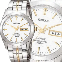 SEIKO 精工 CS系列/經典紳士大三針半金腕錶37㎜ SK004(SGG719J1/7N43-0AR0KS)