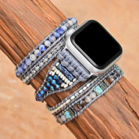 Attractive Natural Stone Apple Watch Band BOHO 5 Layers Glamorous Apple Watch Strap Exclusive Gift Wholesale&amp;Dropshipping