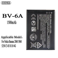 BV-6A Battery for Nokia Banana 2060 3060 5250 C5-03 8110 4G Original Capacity Mobile Phone Batteries Bateria