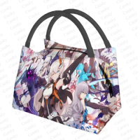 Honkai anime Portable Aluminum Film Thermal Insulation Refrigerated Lunch Bag Travel Thermal Insulation Portable Lunch Bag