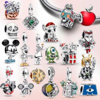 925 silver Charm Minnie fit original Pandora Stitch Herocross disney pendant micky Bead Jewelry for halloween christmas gift