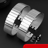 19mm 20mm 21mm watchband For swatch fine steel watch strap YCS443G arc notch steel watchband men's wristband bracelet belt chain