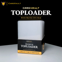 CardVault Premium TCG Toploaders (Pack of 25) - Ultra Clear Rigid 35PT Toploader - Protective Film -
