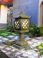戶外庭院景觀裝飾燈中式復古仿舊石燈籠太陽能燈禪意花園落地擺件