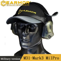 EARMOR Military Protective Headphones M31-Mark3 MilPro Professional Edition Noise Earmuffs Hearing Protection Aviation Earmuffs