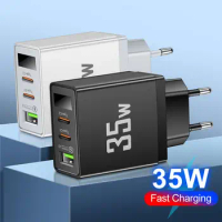 Type C Charger Fast Charging Powerful 35W PD Charger USB And C Charger Block 3 Ports USB C Charging Hub Block Travel Adapter