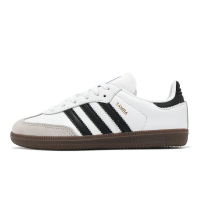 adidas 休閒鞋 Samba OG C 中童 白 黑 小朋友 麂皮 皮革 德訓鞋 愛迪達 IE3677