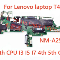 For Lenovo Thinkpad T450 Laptop motherboard NM-A251 with I3 I5 I7 4th 5th Gen CPU 100% Tested Fully Work