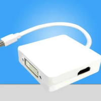 200pcs 3 in 1 mini 1080P displayport mini dp to HDMI DVI Display port DP adapter converter cable for Apple macbook