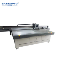 Ntek 2.5m UV Hybrid Flatbed Printer BK-2513 With 4 DX10 print heads Advertising wallpaper textiles printing
