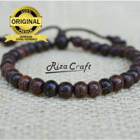 Gelang Tasbih Pria Wanita Keren Kayu Galih Asem ASLI Original Premium