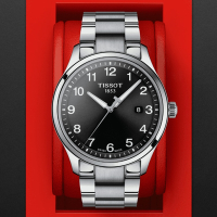 TISSOT天梭 官方授權 GENT XL CLASSIC 大三針腕錶-黑 母親節 禮物 42mm/T1164101105700