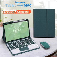 Tablet Case for Honor Pad 9 12.1 Inch 2023 8 12inch X8 10.1 X8 Lite 9.7 Round Keycap Bluetooth Keyboard Mouse with Pen Holder