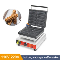 Electric 1600W Crispy Corn French Muffin Sausage Baking Machine Hot Dog Non-Stick Coating Waffles Maker For Breakfast