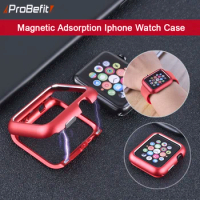 Magnetic Metal Frame Protective Case for Apple Watch 38MM 42MM Series 1 2 3 for iwatch 4 5 6 SE 40MM 44MM Cover Bumper