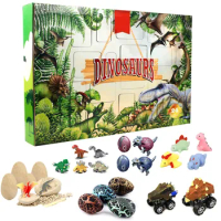 Dinosaurs Advent Calendar For Kids Christmas Countdown Calendar With 24 PCS Animal Toys 2021 Countdown Advent Calendar Gifts For