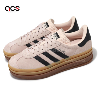 adidas 休閒鞋 Gazelle Bold W 女鞋 拼接中底 厚底 神奇石英色 核心黑 粉紅 麂皮 愛迪達 IE0429