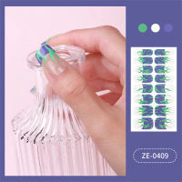 16Pcs/sheet Finger DIY Nail New Sticker 3D Nail Sticker Fashion Toenails Art False Nails
