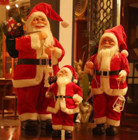 聖誕公仔毛絨玩具布藝玩偶聖誕節裝飾品商場櫥窗布置節日裝飾擺件 森馬先生旗艦店