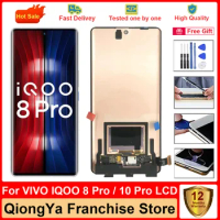 6.78" Original Tested AMOLED Display For VIVO IQOO 8 Pro V2141A I2017 / iQOO 10 Pro V2218A LCD + Touch Screen Digitizer Assembly