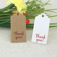 100pcs Kraft Thank You Love Gift Tags for Wedding party DIY Cards and Price Tags/Christmas Gift Packing Labels Tag
