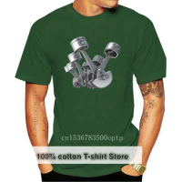 New Engine Pistons Cylinders T Shirt Car Mechanic Motor Parts Engineer Gift Present