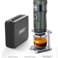 HiBREW Wireless Heating Portable Espresso Coffee Machine Camping Coffee Maker Fit Nespresso Dolce Capsule Powder H4B