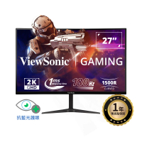 ViewSonic 優派 (5入組)VX2718-2KPC-mhd 27型 VA 2K 180Hz 曲面電競螢幕(1500R/內建喇叭//FreeSync/1ms