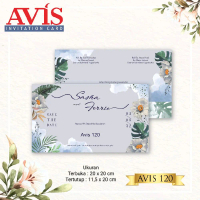 (PAKET KOMPLIT 50pcs) Undangan Pernikahan Motif Avis 117-122 / Cetak Undangan Murah / Undangan Full