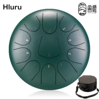 HLURU Music Drum 11 Note D Tone Glucophone Steel Tongue Drum 10 Inch 11 Note Ethereal Drum Yoga Meditation Percussion Instrument