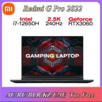 2022 Xiaomi Redmi G Pro Gaming Laptop i7-12650H RTX3060 16 Inch 2.5K 240Hz Screen Notebook 16GB 512GB SSD Gaming Computer PC